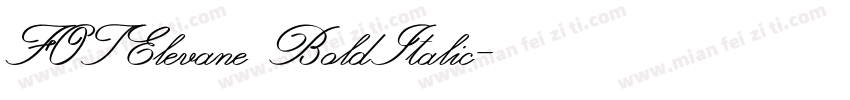 FOTElevane BoldItalic字体转换